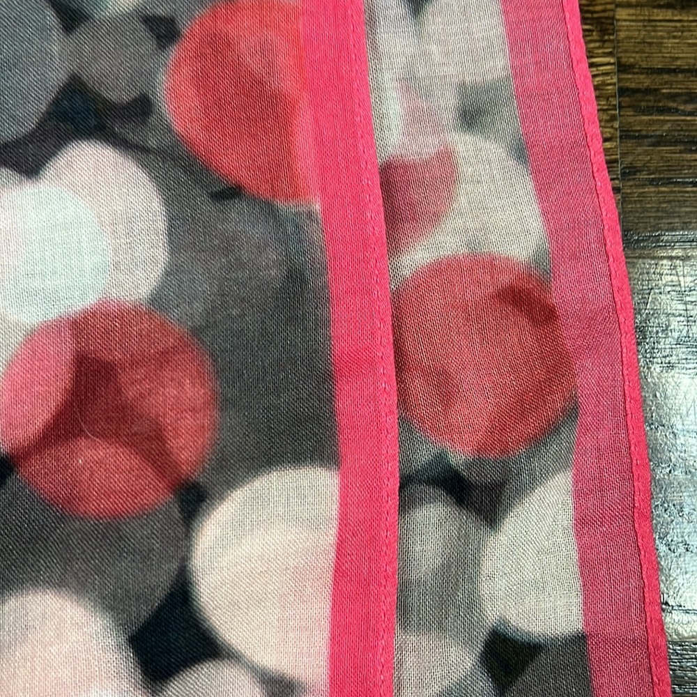 Kate Spade Pink and Black Floral Scarf - Picture 2 of 7